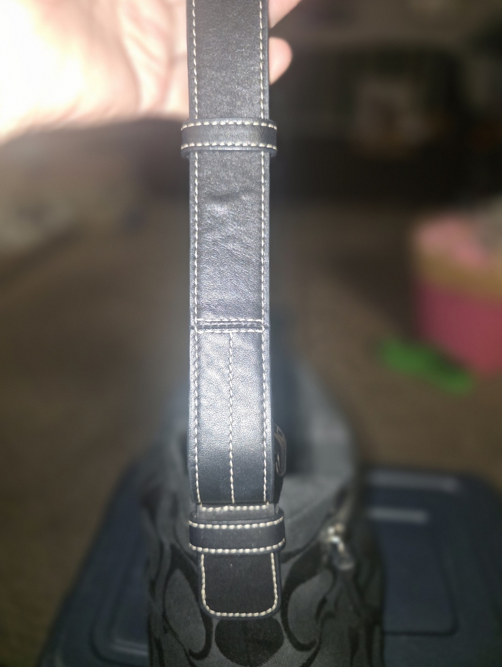 Coach Black Signature Soho Bag Or 24cm Bag with Leather Handles - Picture 10 of 13